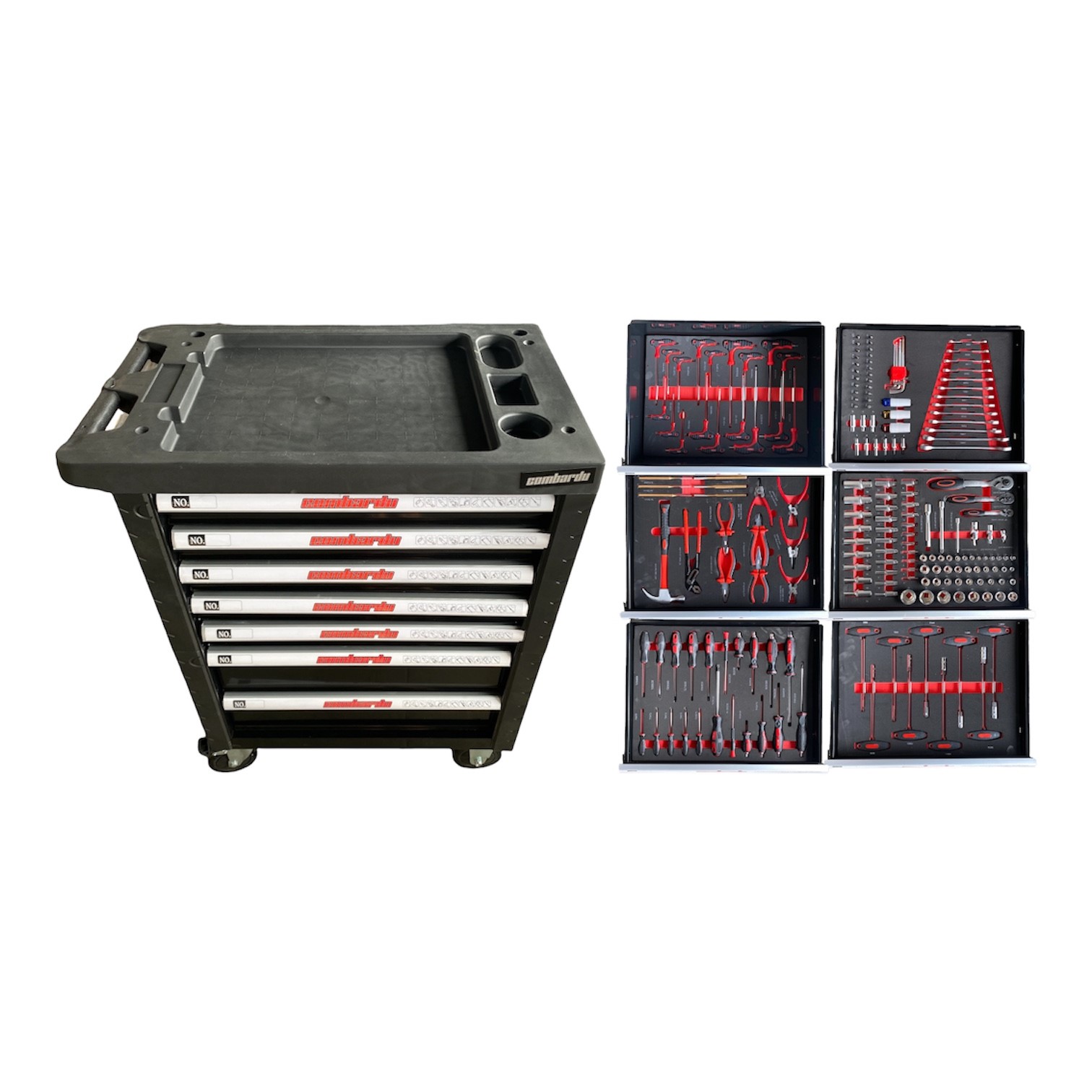 Værktøjsvogn inkl. 192 dele værktøj