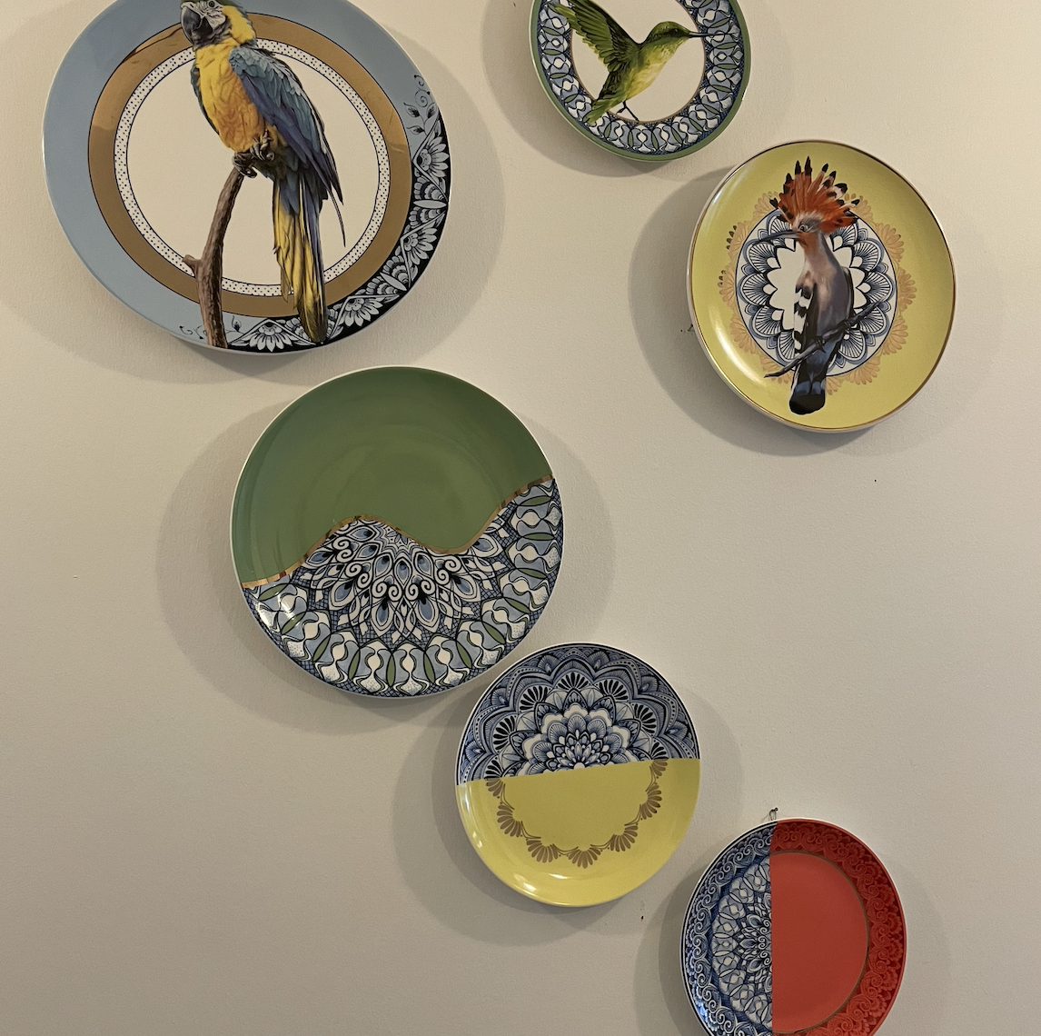 Heinen Delfts Blauw - Wall Plate Mandala - Grøn - Ø26