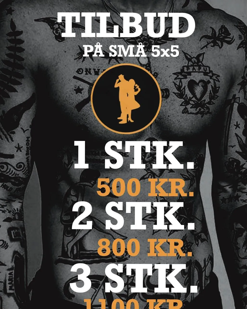3 STK 5x5 Tattovering